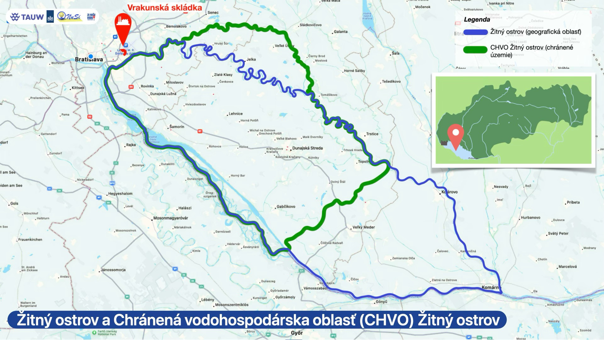 Žitný ostrov a Chránená vodohospodárska oblasť (CHVO) Žitný ostrov